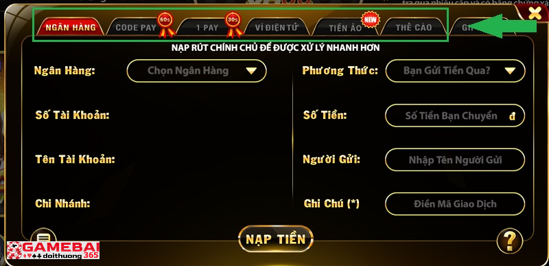 Các bước chuyển tiền từ tài khoản chơi game ra bên ngoài