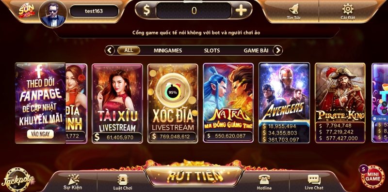 Tranh tài cùng Sunwin, 789 Club, Thần Tài với game xóc đĩa livestream