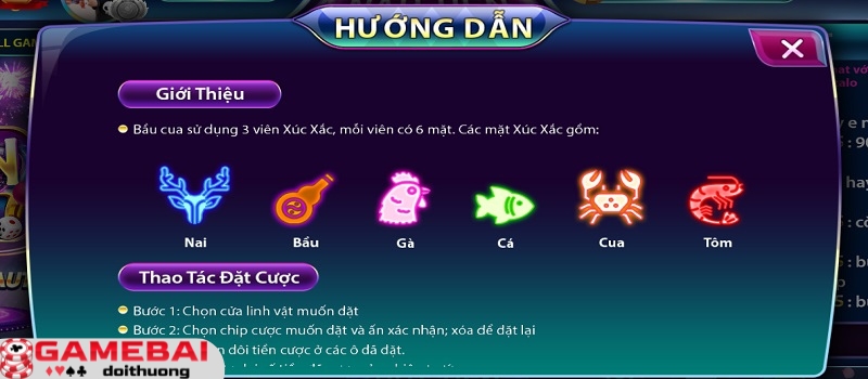 Chơi dựa theo xác suất thống kê Bầu Cua Sun52