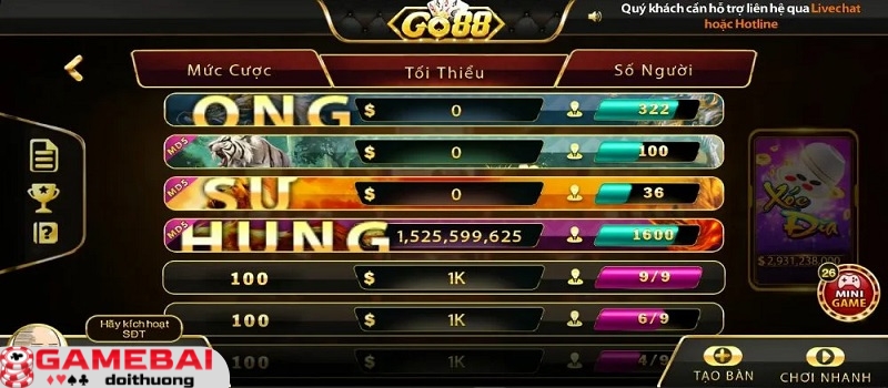 Hướng dẫn cách chơi minigame Xóc Đĩa Go88 cho tân thủ