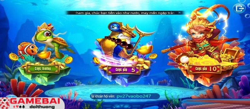 Luật chơi game Đại Thánh Câu Cá King Fun đổi thưởng